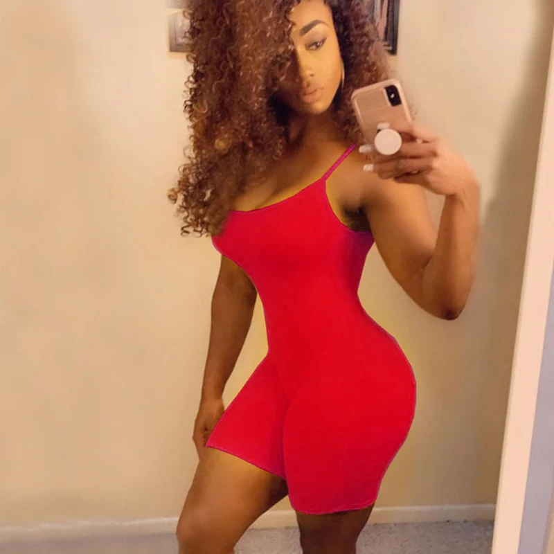 Fashion Neon Playsuit High Elastic Tight Rompers Womens Jumpsuit Shorts Overalls Female Sports Casual Fitness Bandage | Женская одежда