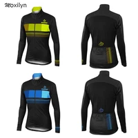 moxilyn cycling jerseys winter velvet top breathable sweat absorbing quick drying skinsuit clothing mountain bike mtb shirt