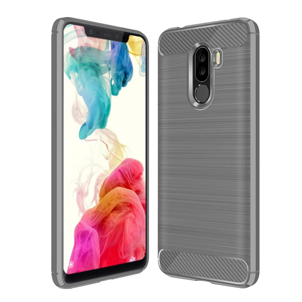 Pocophone f1 case tpu For Xiaomi F1 Case Carbon Fiber Shockproof TPU Rear Cover Poco Silicone |