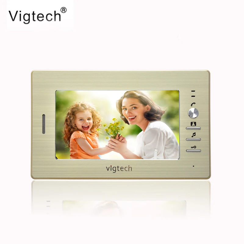 Vigtech 7Inch LCD Home Video Door Phone Indoor Unit Monitor System With Power Adapter Wired Color Screen Support Camera