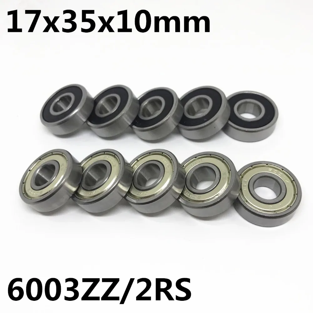 2Pcs High quality 6003ZZ 6003-2RS ball bearing 17x35x10 mm deep groove ball bearing 6003RS 6003