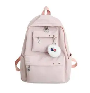 pink YM2029 Модный нейлоновый женский рюкзак, водонепроницаемый рюкзак для девушек-подростков, мульти-карман для колледжа, дорожная сумка для девочек, книга Mochilas - Цвет: pink YM2029