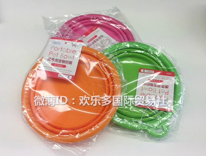 Складная миска для домашних животных переносная кормления собак выдвижная