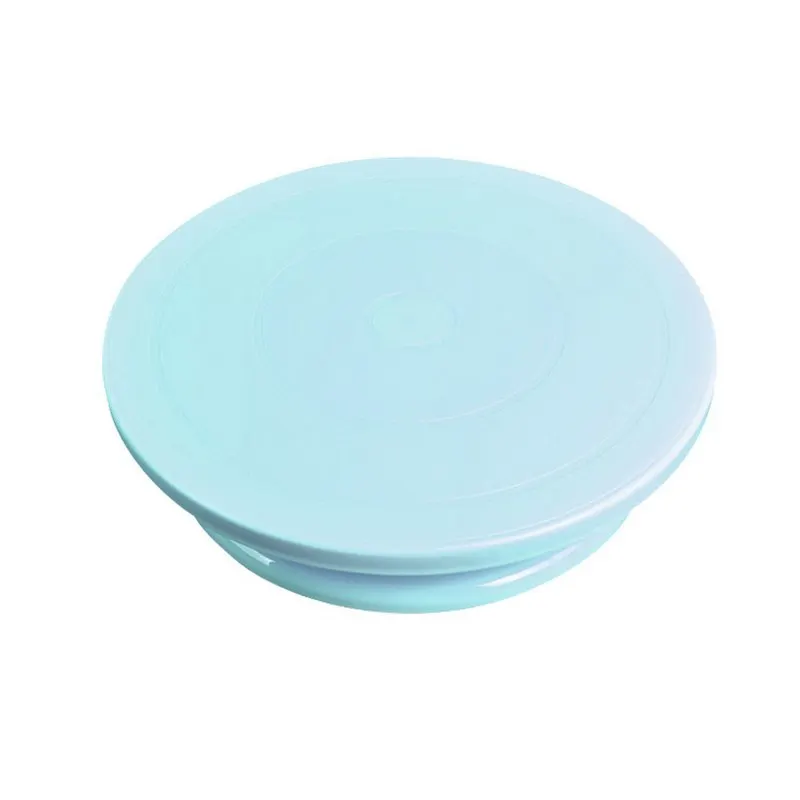 blue Пластиковый поворотный стол для торта, сделай сам, подставка для торта, вращающийся стол для торта, кухонные принадлежности, инструмент для украшения выпечки - Цвет: blue