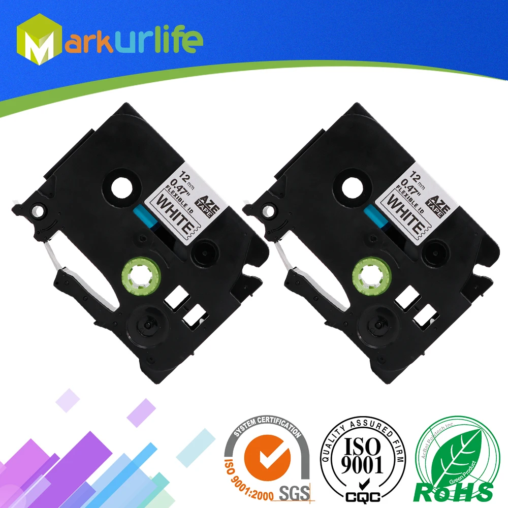 

2 PCS/Lot Flexible ID Tape Compatible for Brother P-Touch Printer Laminated tze tape (12mm*8m) Black on White TZE-FX231 cable