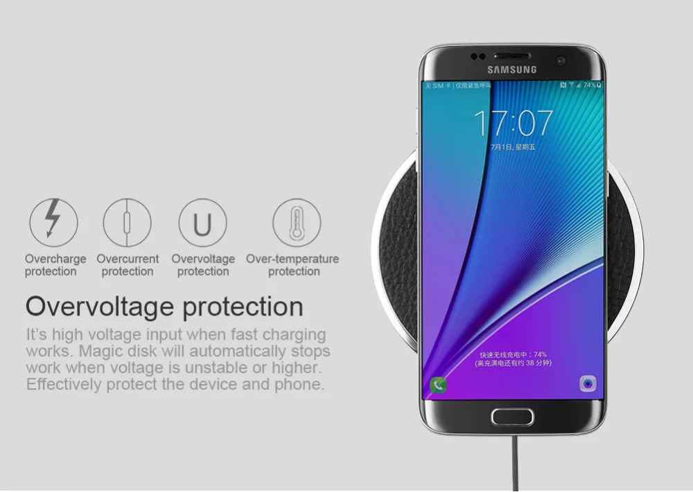 Беспроводное зарядное устройство Nillkin для Samsung Galaxy S9 S8 S7 Plus Note 9 8 Nilkin Qi iPhone XS MAX XR X 7