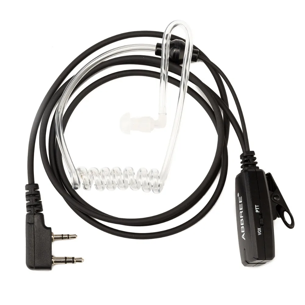 ABBREE VOX 2 Pin Air Acoustic Tube наушник гарнитура для Kenwood Baofeng UV 5R 82 TYT Wouxun Walkie Talkie Ham