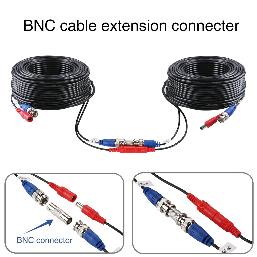 ANNKE 4X100ft 30M Security Camera Video Power Cable Cord BNC RCA Wire for CCTV and DVR in System Surveillance Cables | Безопасность и