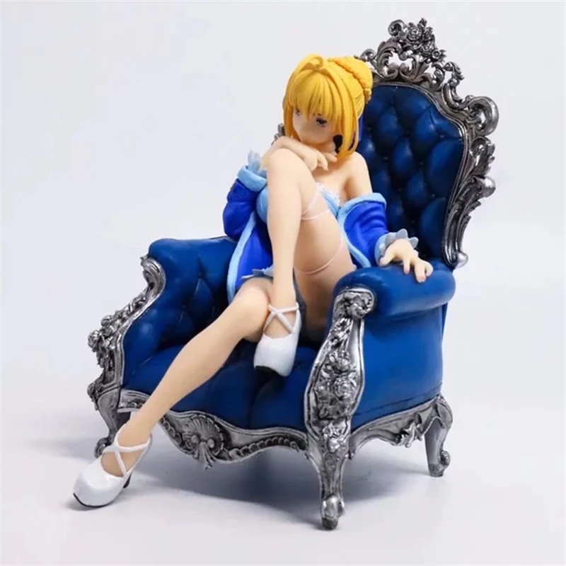 Аниме сексуальная фигурка Fate Stay Night Nero Saber предварительно окрашенные фигурки из