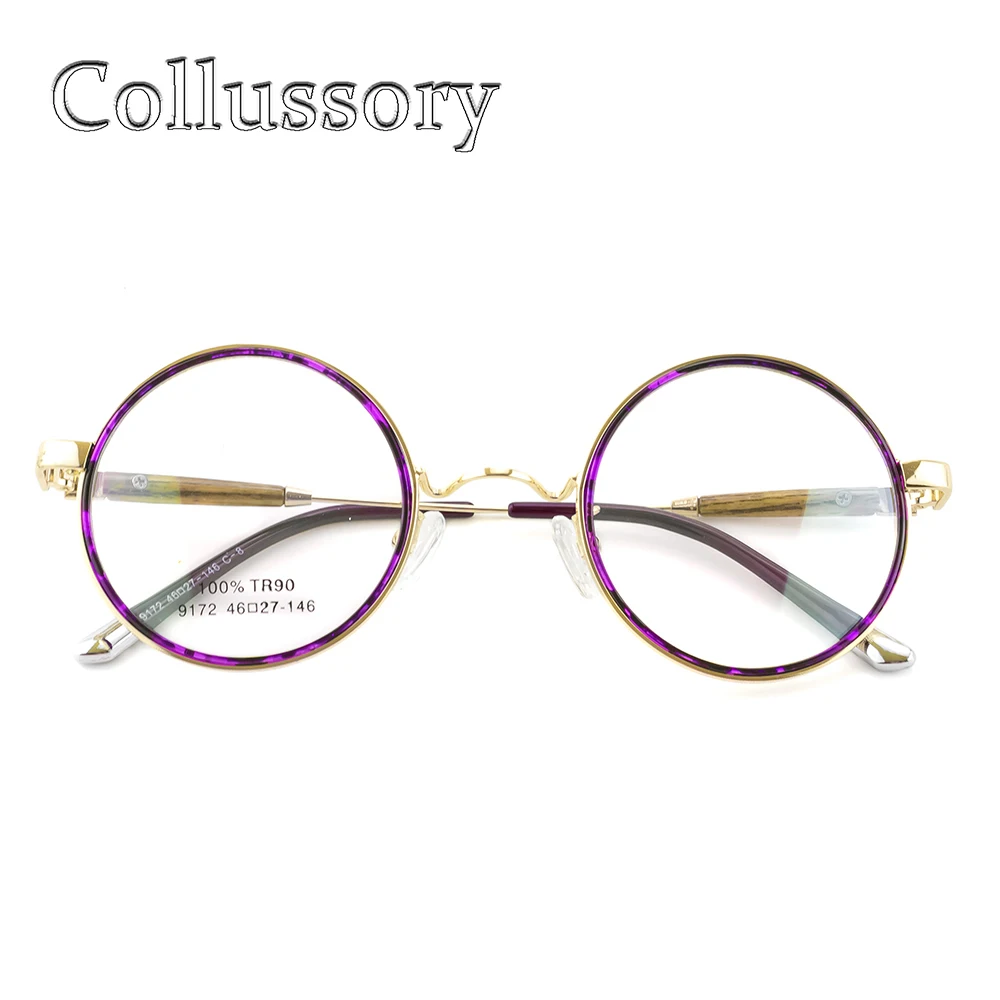 Женские и мужские оправы для очков оптические очки круглые винтажные Ретро