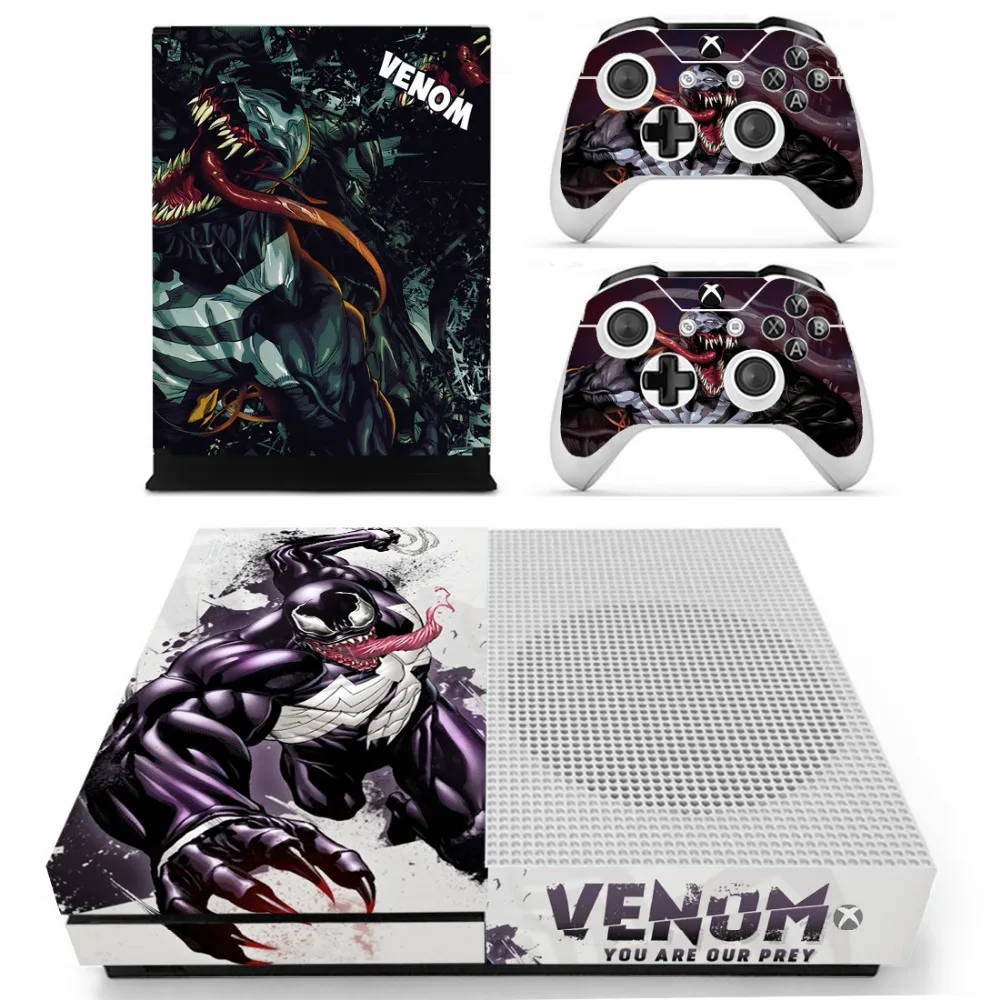 Наклейки для кожи Venom консоли XBOX One S с двумя беспроводными