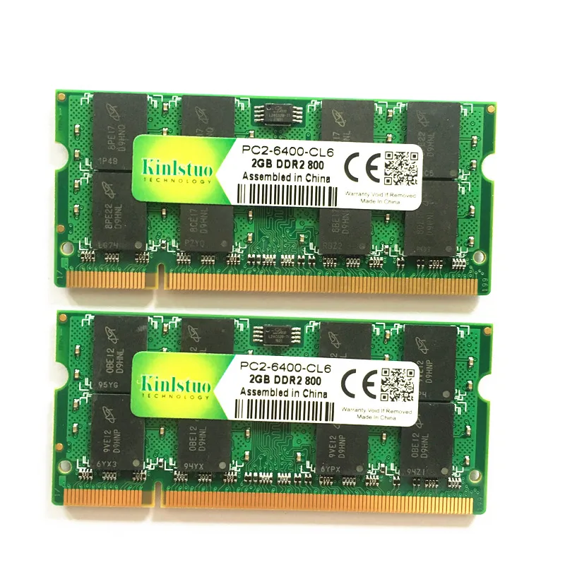 Kinlstuo герметичный DDR2 2 ГБ 800 МГц PC2-6400S подходит для Intel, подходит для AMD DDR 2 2G 800 Ноутбук памяти ноутбук ram 200PIN SODIMM