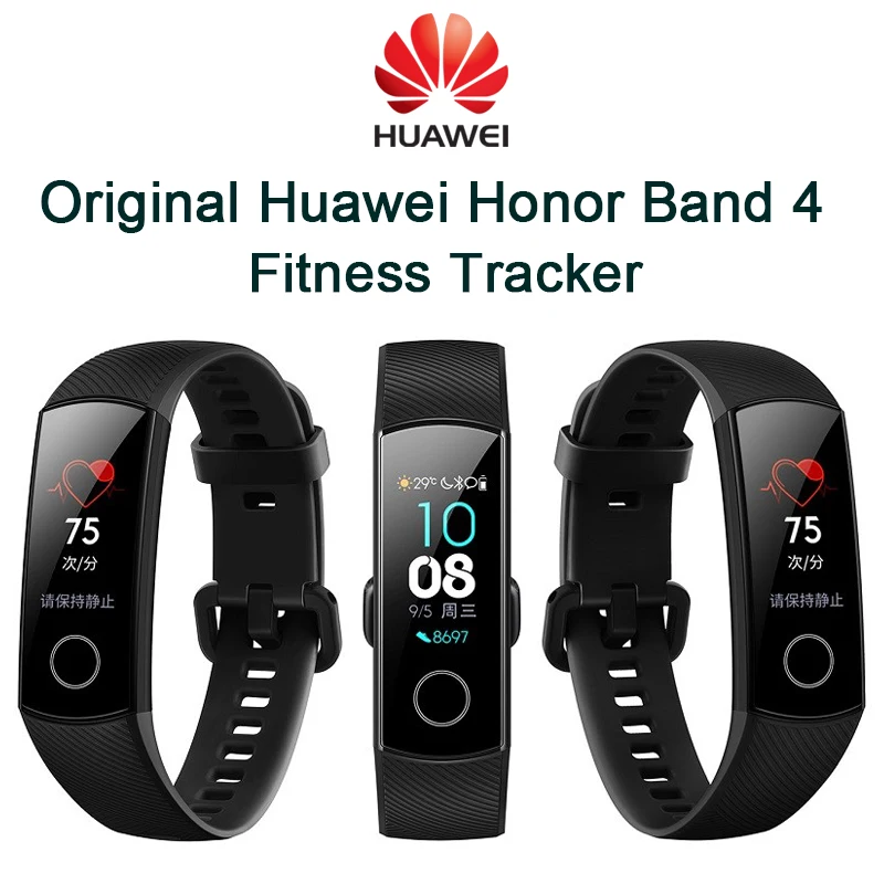 Оригинальный Смарт браслет huawei Honor Band 4 Amoled цветной сенсорный экран дисплей для