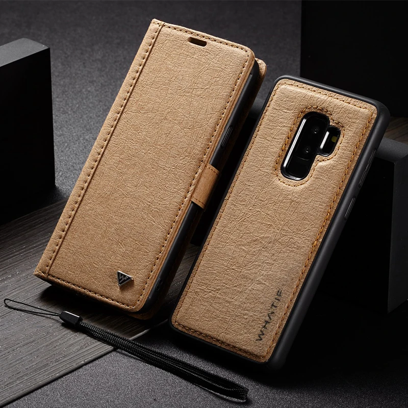 WHATIF DIY для рисования Рисование крафт Бумага кожаный чехол для samsung Galaxy S9/Plus чехол-портмоне с откидной крышкой съемной магнитной задней крышкой
