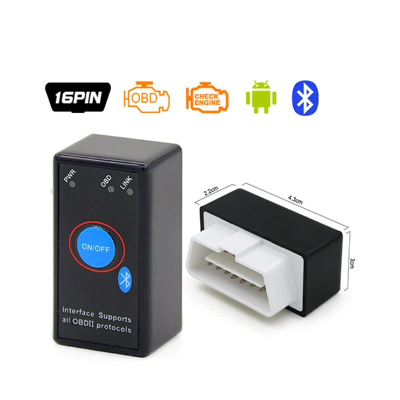 ELM327 V1.5 Wifi Bluetooth OBD2 сканер OBD 2 Bluetooth адаптер Сканер Automotivo elm327 wifi dijagnostic автомобильный pic18f25k80 - Цвет: BUTTON BT