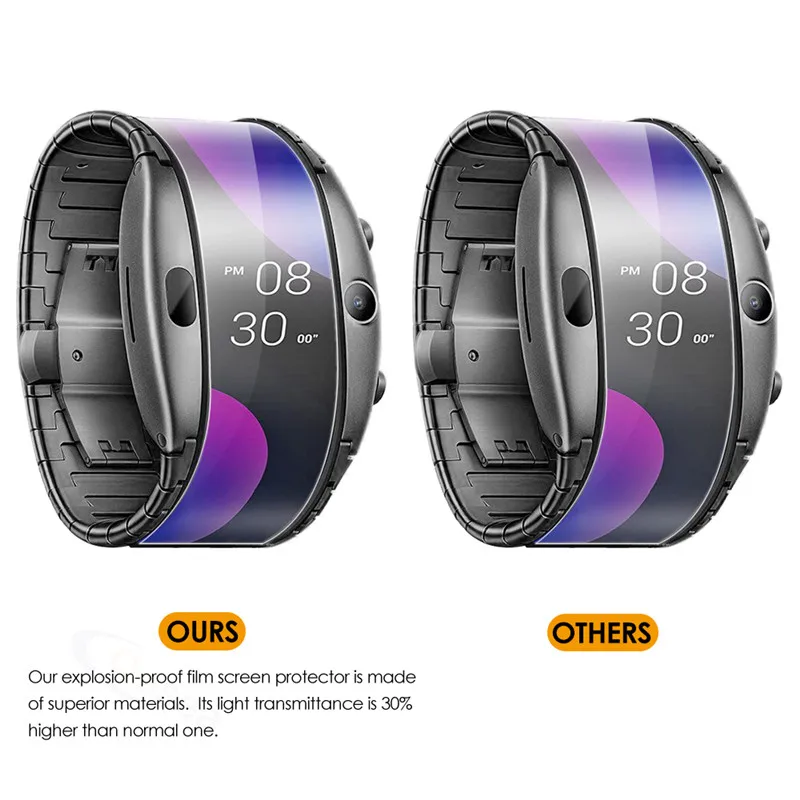 Qosea 4 шт. Защита экрана для ZTE Nubia Alpha Smartwatch ультратонкая прозрачная защитная пленка