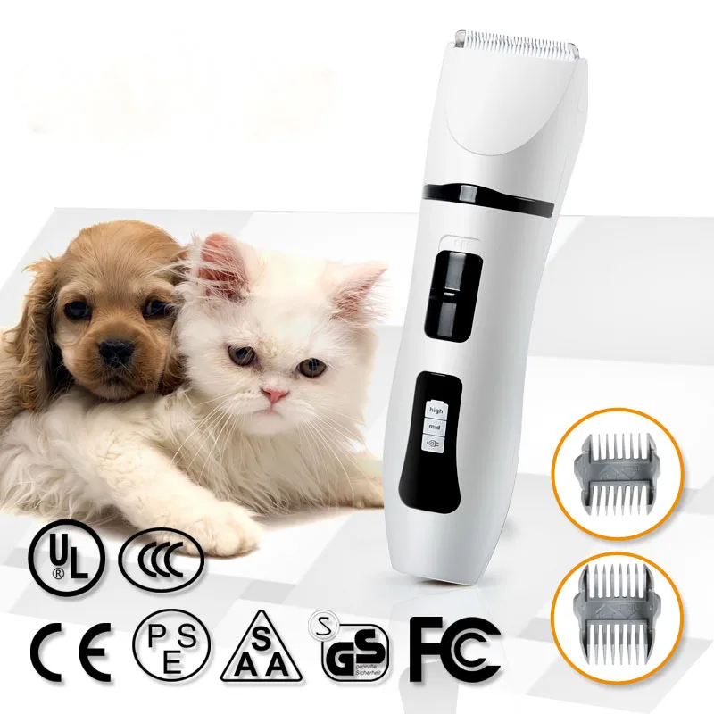 Rechargeable Automatic Dog Hair Trimmer Clipper Electric Pet Hair Cutter Dog Ceramic Comb kits