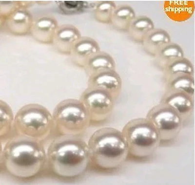 

Selling jewerly >Genuine AAA 9-10mm WHITE south sea AKOYA PEARL NECKLACE 18" >free shipping
