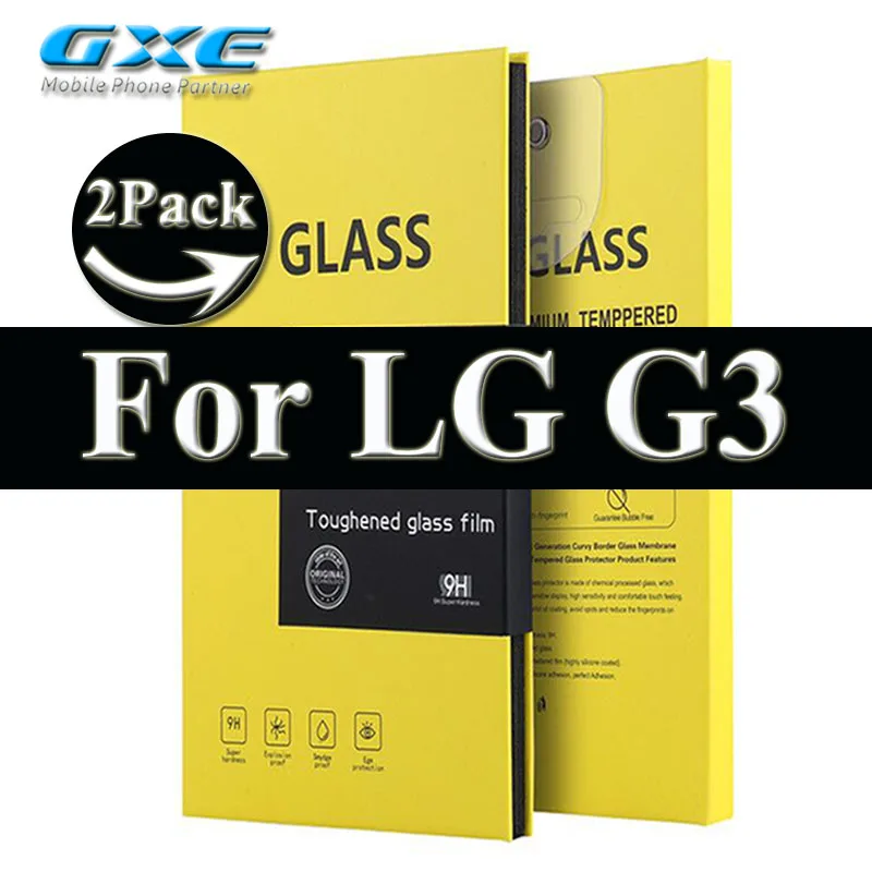 Закаленное стекло gxe(с уровнем твердости 9 H/0.25D/0,26 мм) для LG G5 G4 G3 Beat G2 G3S G4S G4C G4 стилус Экран протектор пленка 2 шт./лот - Цвет: For LG G3