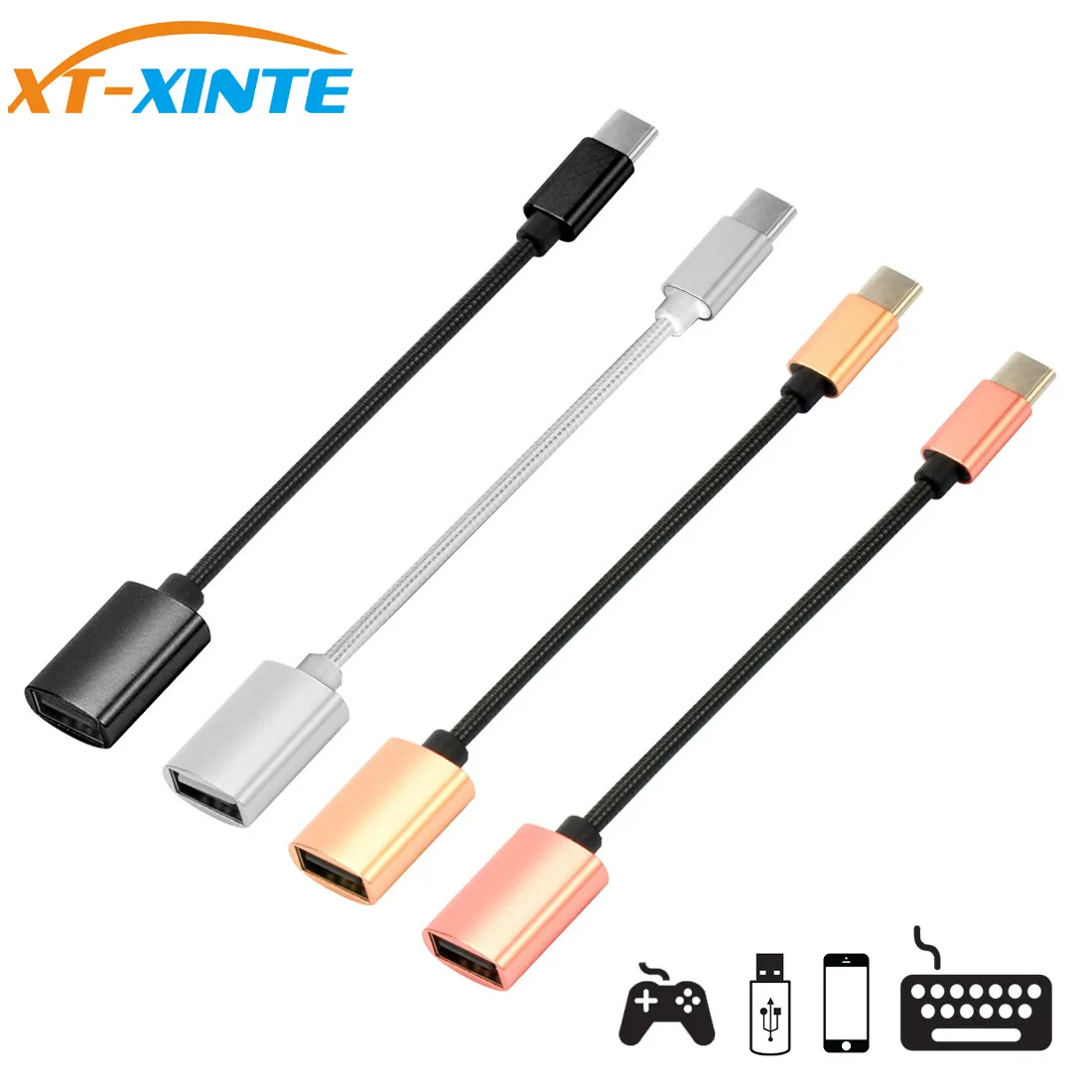 

Type-C USB 3.1 To USB 2.0 OTG Adapter Type C Data Cable Connector For Macbook For Letv Max 4C USB C Cable