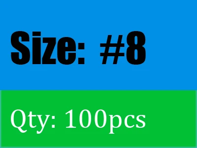 Size 8 S71S NP-DT, 100 шт. рыболовные крючки, стример, соленые водные рыболовные крючки, мухобойка, ловля нахлыстом - Цвет: Size 8