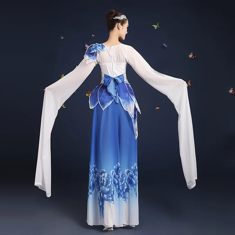 2016 Новая Зимняя Одежда для танцев с водными рукавами Классический танцевальный