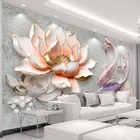 Пользовательские самоклеющиеся фотообои Lotus Fish 3D спальня гостиная диван ТВ фон украшение дома настенная живопись