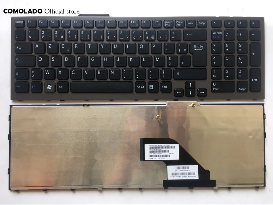 FR Французская клавиатура для ноутбука Sony Vaio VPC-F VPC-F119FC F12 F13 с рамкой Раскладка |
