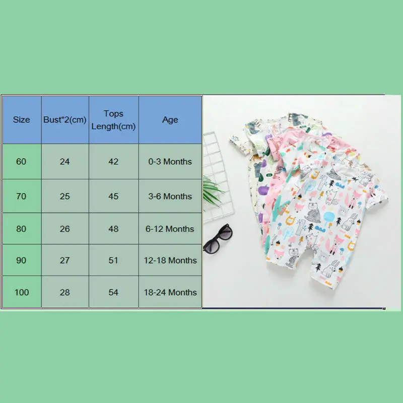 2019 детский летний хлопковый комбинезон для мальчиков и девочек 0 24 месяцев
