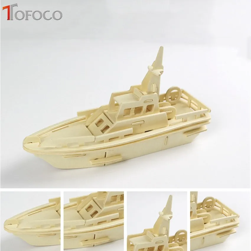 TOFOCO DIY Дети 3D деревянная головоломка модель автомобиля самолет сборные наборы IQ