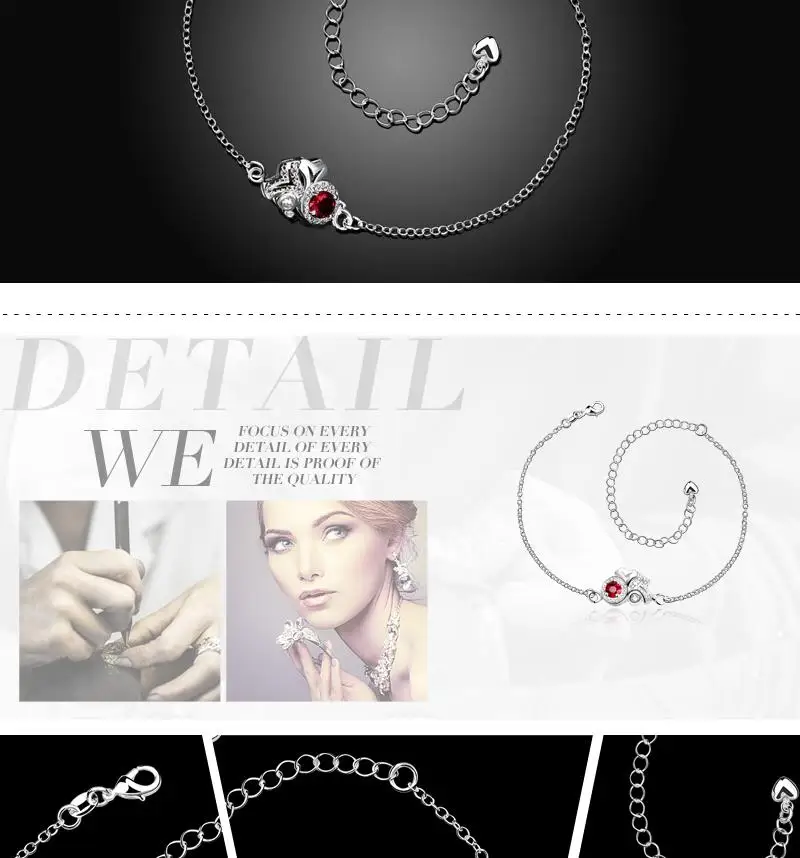 Браслеты с изображением растений cheville tornozeleira bijoux pour pied glass Синий Красный rojos серебряный цвет marque de Lux egipto Dahu Rico ножные браслеты