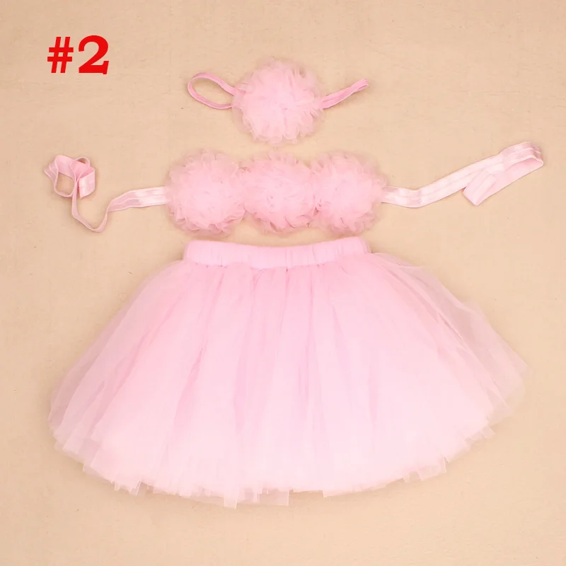 Комплект из 3 предметов для малышей: юбка-пачка повязка на голову и топ