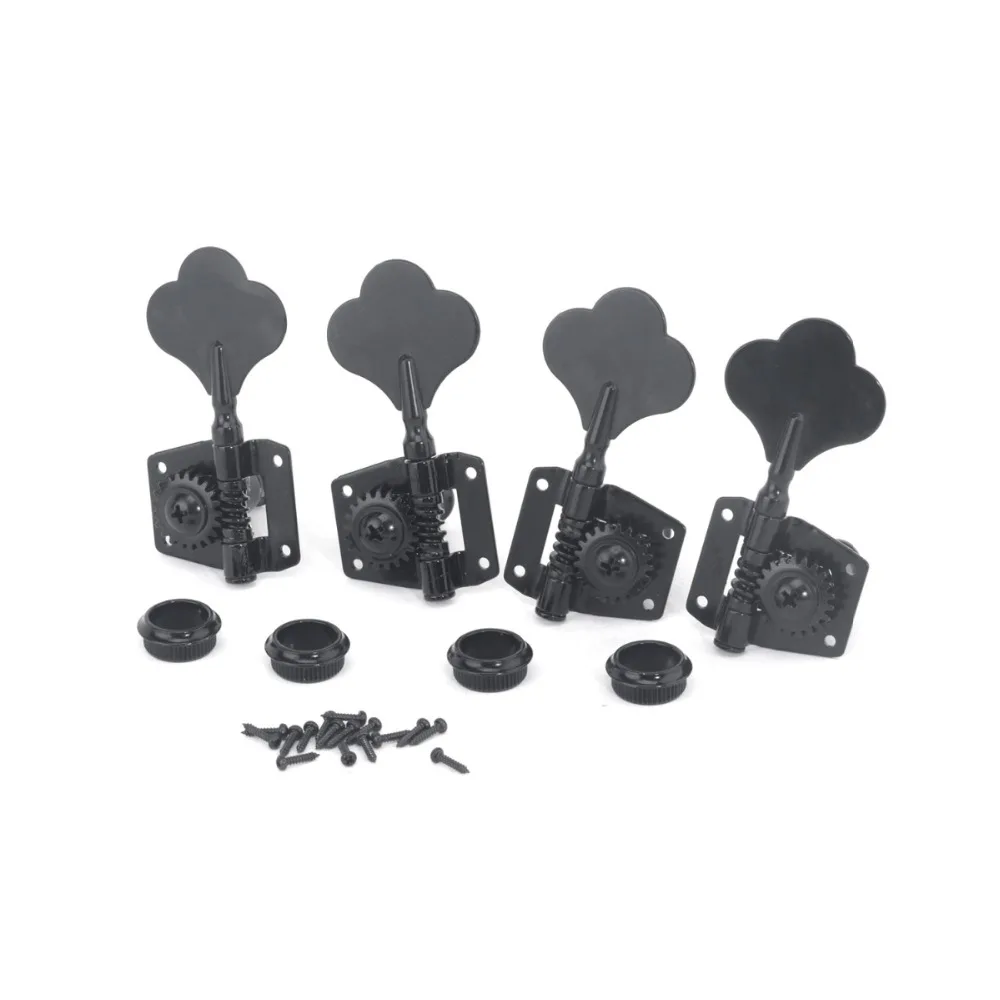 Musiclily Pro 2x2 открытая Шестерня Колки для бас-гитары машинные головки тюнинг ключи колышки для прецизионных джазовых басов, черный