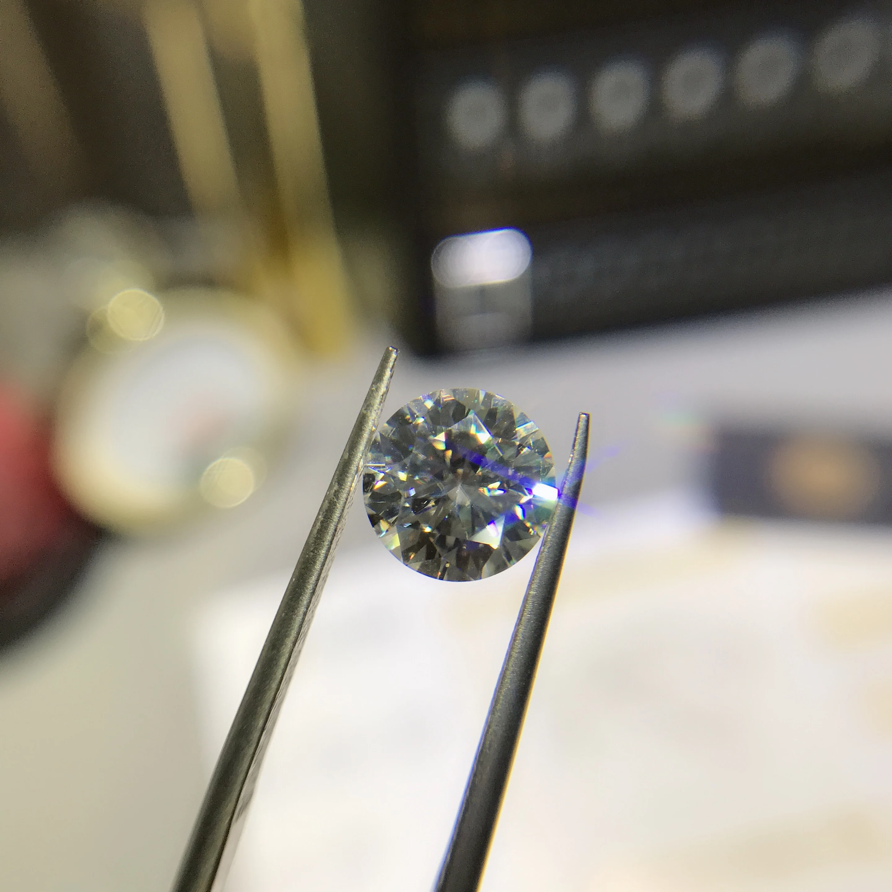 Стихи еврей магазин круглый муассанит1.00ct D VVS barestone пользовательские Муассанит кольцо подвески для голых алмазов