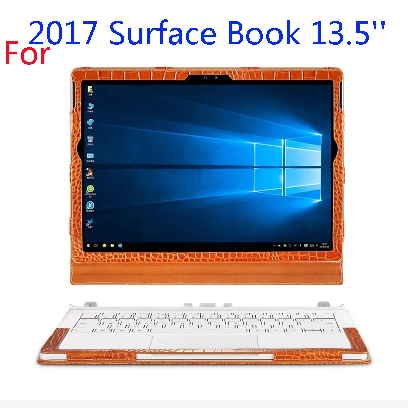 

Genuine Leather Case For 2017 Microsoft Surface Book 13.5'' Tablet Laptop Sleeve Creative Design For 2015 Surface Book 13.5"