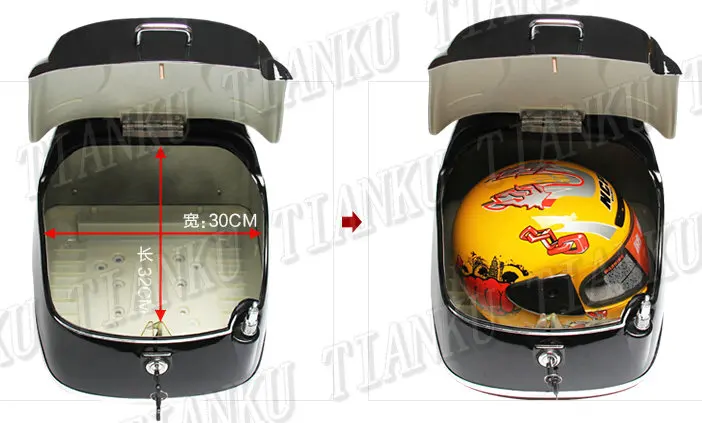 Матовый черный Жесткий задний ящик для хранения багажник мотоцикла уличного