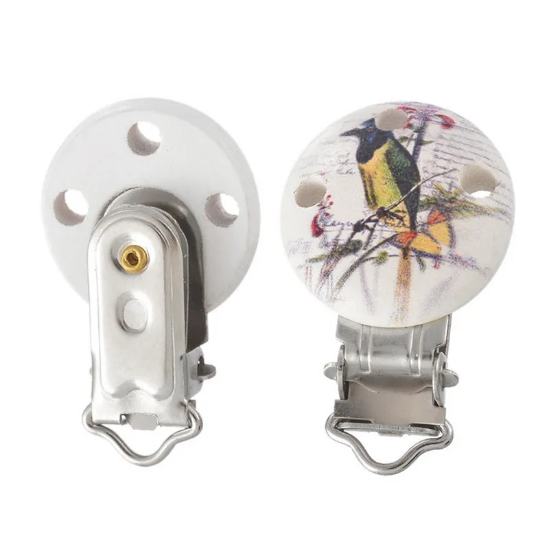 5 шт. детские деревянные зажимы для пустышки круглый Infant соски держатель цепочка