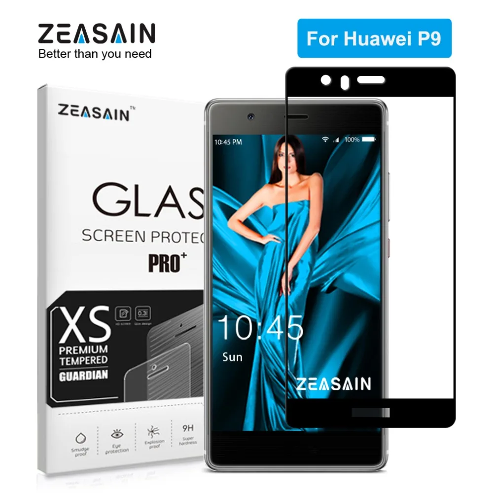 Оригинальное закаленное стекло ZEASAIN с полным покрытием для Huawei P9 P 9 протектор