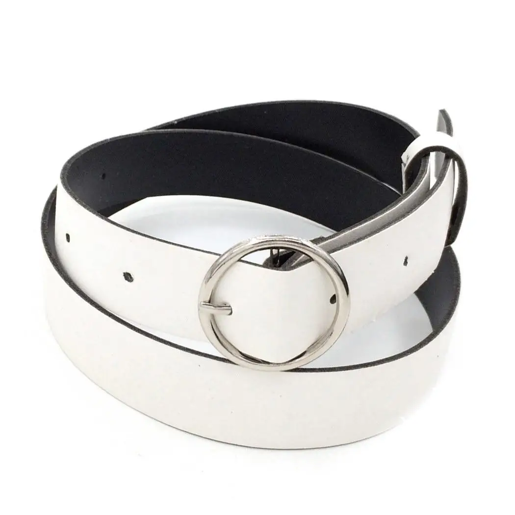 Ремень с пряжкой Женский Модный повседневный круглый однотонный пояс в стиле