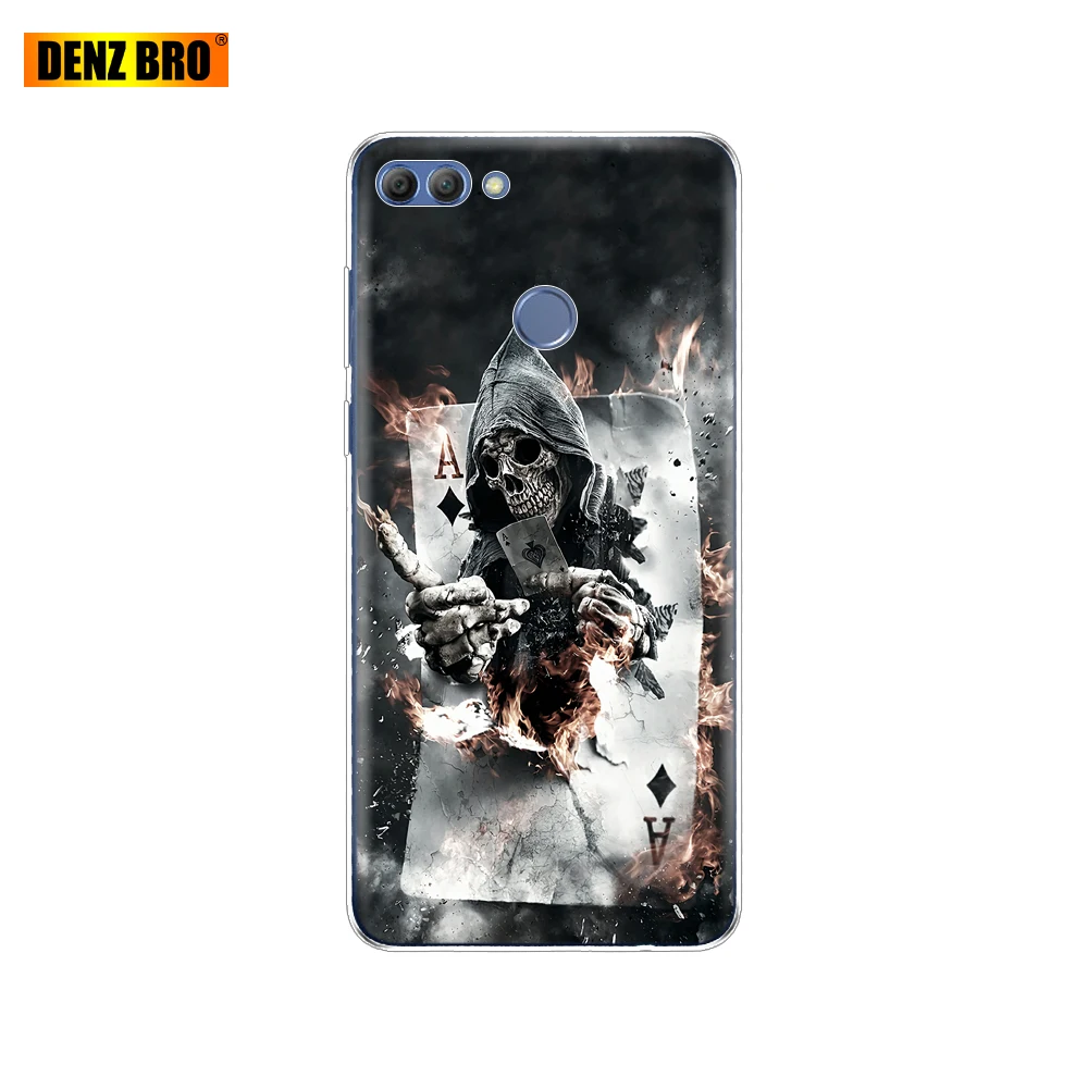 61873 Чехол для huawei P smart Enjoy 7 S, Мягкий ТПУ силиконовый чехол на заднюю панель, чехол для телефона 360, полный защитный прозрачный чехол с рисунком, бампер - Цвет: 61873
