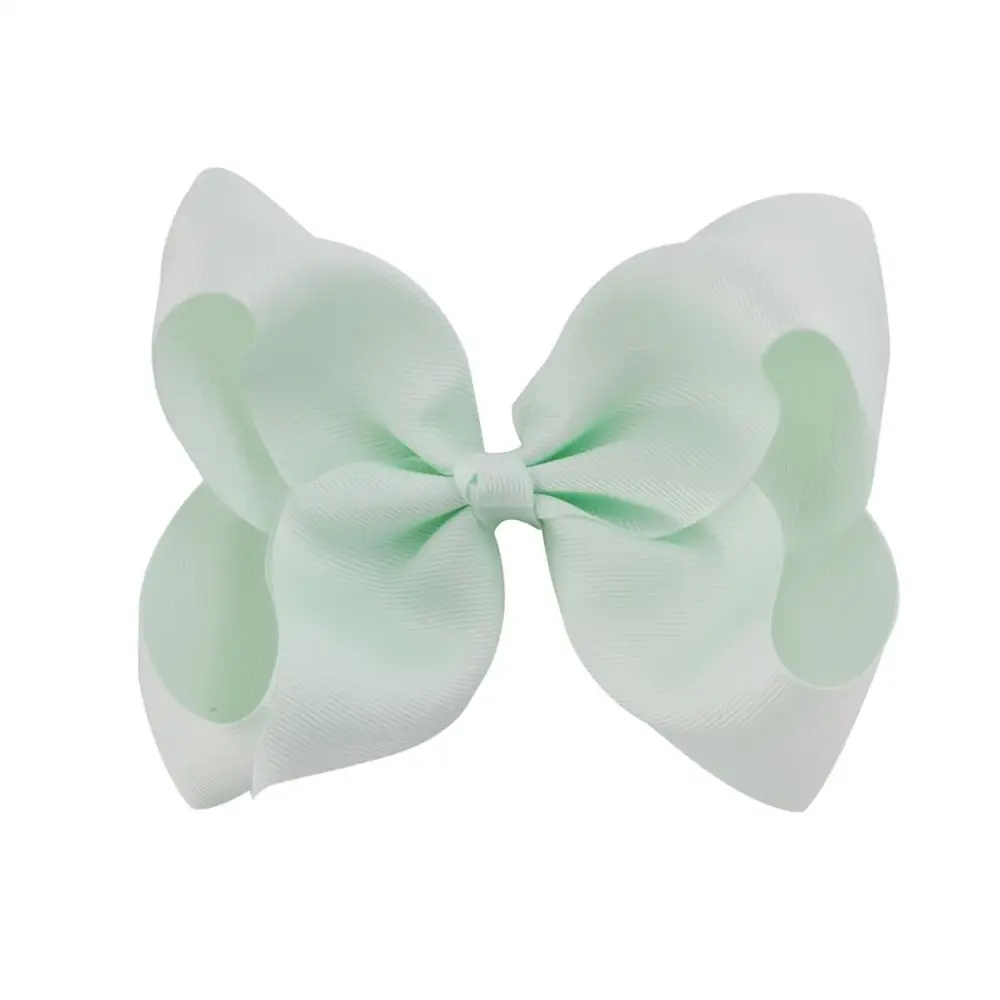 Mint Green No7 1 шт., 6 дюймов, аксессуары для волос с бантом, корсажная лента, детские шпильки принцессы, детская одежда для волос, милые заколки с бантами для волос - Цвет: Mint Green No7