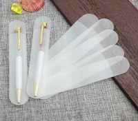 plastic rounded matte transparent pencil bag solid color universal pen bag smooth pen gift pen bag can be hung