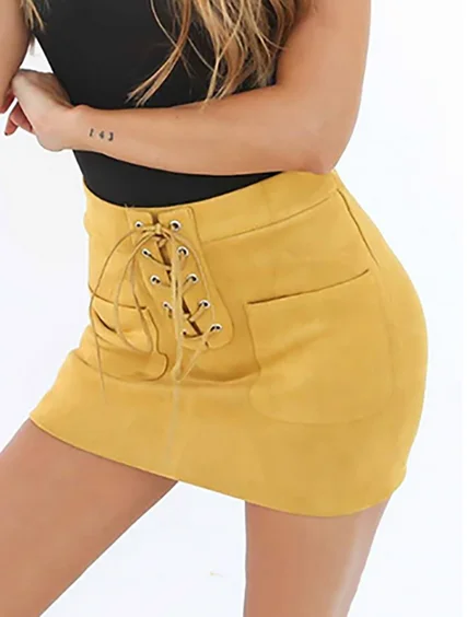 Сексуальная Женская повязка кожа Высокая талия Карандаш Bodycon бедра короткая мини юбка женская юбка-карандаш