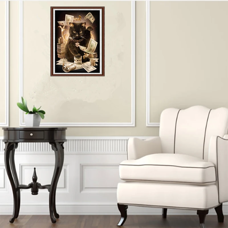 Алмазная картина DIY набор Детская игрушка счастливый кот котенок доллар пассаж