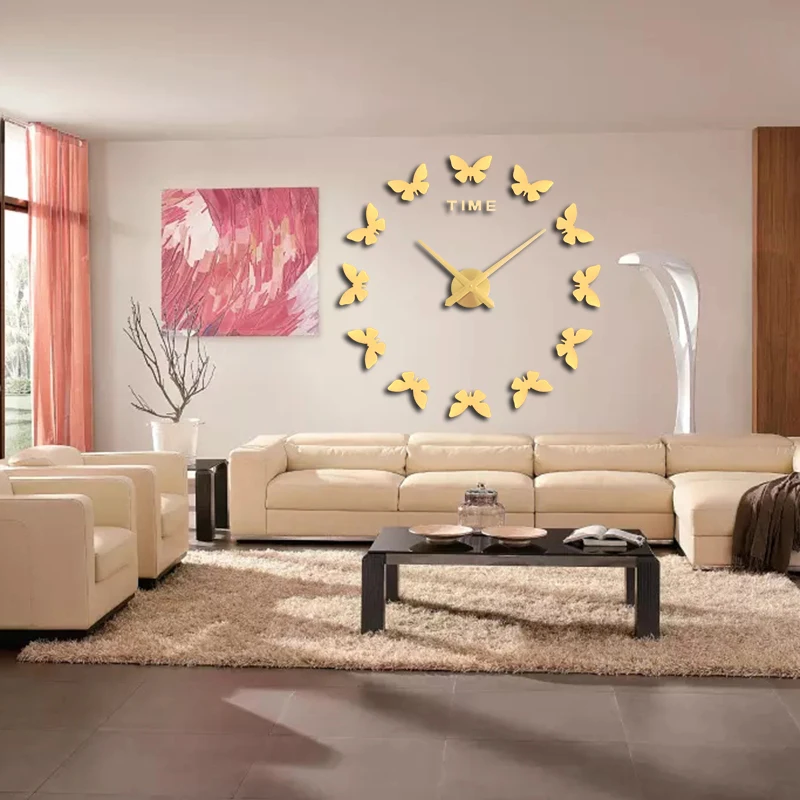 2020 новые большие настенные часы наклейки декоративные современный дизайн