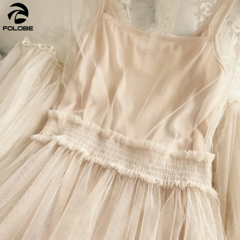 FOLOBE 2020 модное платье для женщин однотонное ажурное кружевное Vestidos Verano 3D