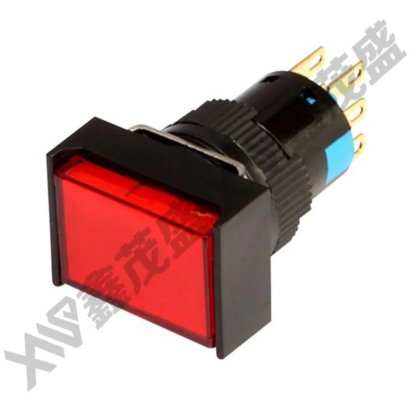 16 мм Прямоугольник моментальная Перезагрузка без led 1NO1NC пластиковая кнопка