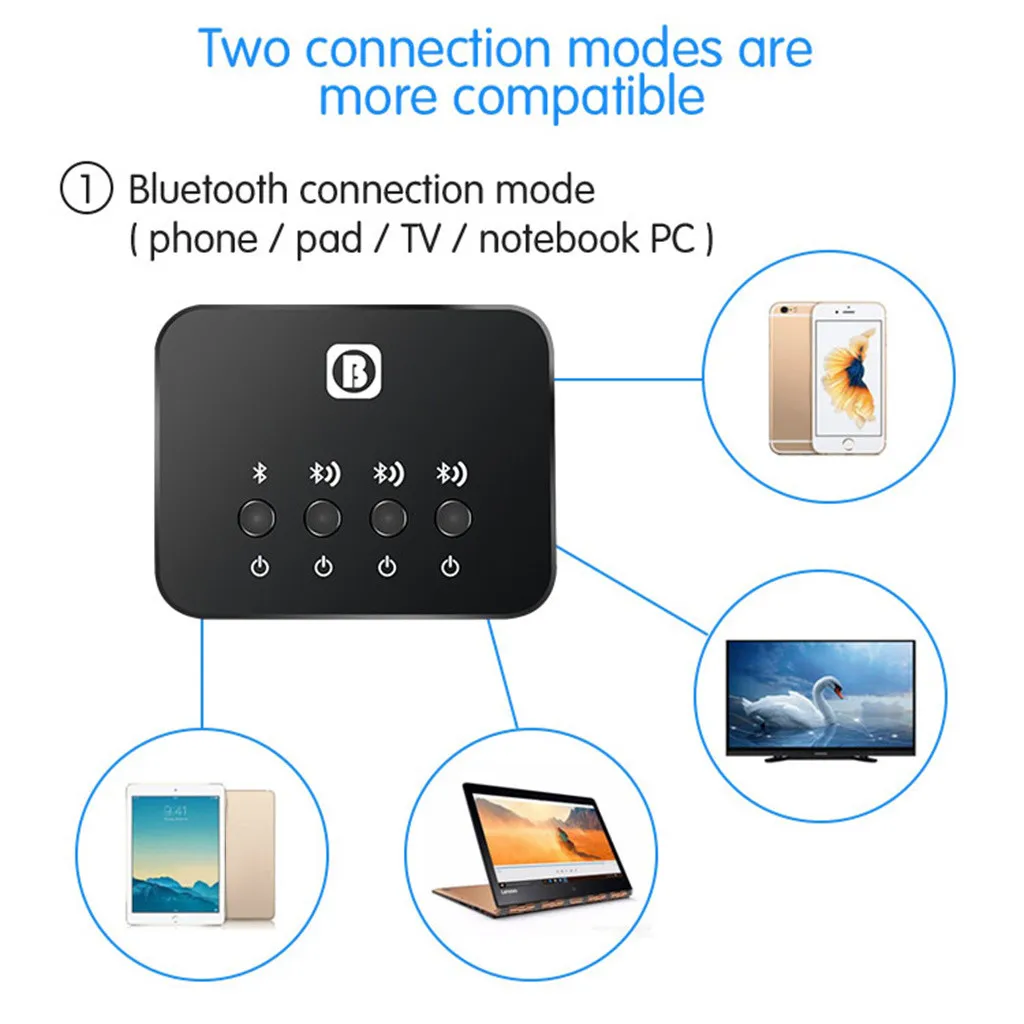 Bluetooth ресивер VOBERRY адаптер для аудио один три стерео музыкальный Bluetooth|Адаптеры и