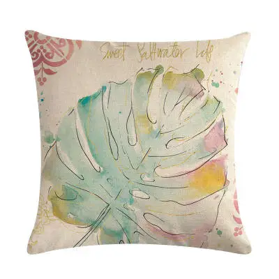 2018 новые чернила цветок серии Чехлы хлопок белье зеленая Орхидея гинкго Главная