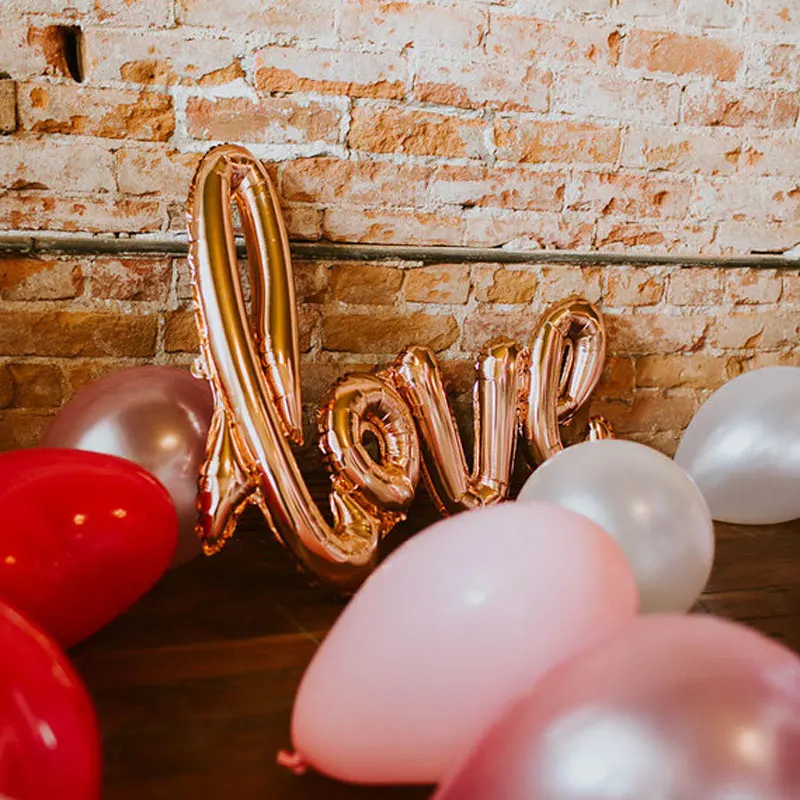 43 дюймов 6 видов цветов LOVE фольгированный шар Большие Гелиевые письмо шары для